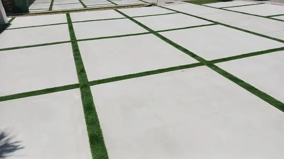 Slab and turf joint detail