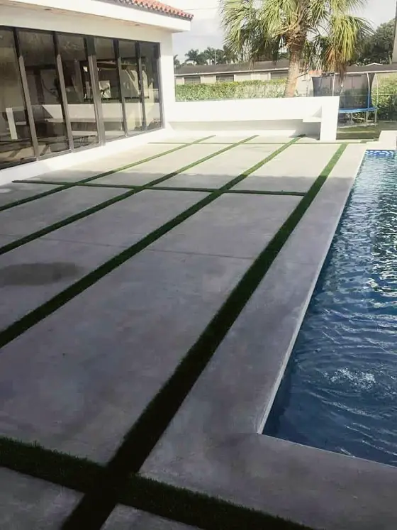 Pool edge and slab deck